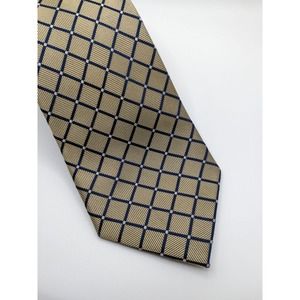 U.S. Polo Assn Yellow Silk Tie Woven Geometric
